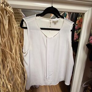 Calvin Klein Cream Sleeveless Blouse